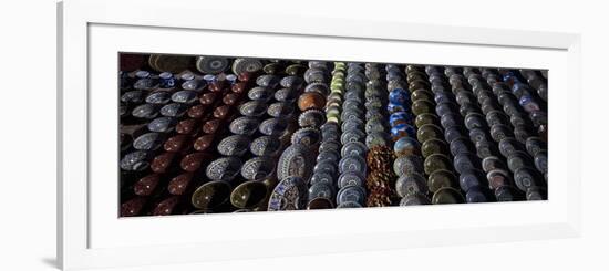 Pottery at a Market Stall, Bukhara, Uzbekistan-null-Framed Photographic Print