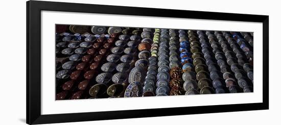 Pottery at a Market Stall, Bukhara, Uzbekistan-null-Framed Photographic Print