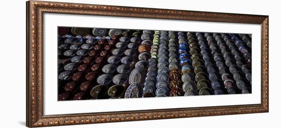 Pottery at a Market Stall, Bukhara, Uzbekistan-null-Framed Photographic Print