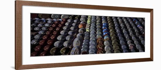 Pottery at a Market Stall, Bukhara, Uzbekistan-null-Framed Photographic Print