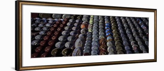 Pottery at a Market Stall, Bukhara, Uzbekistan-null-Framed Photographic Print