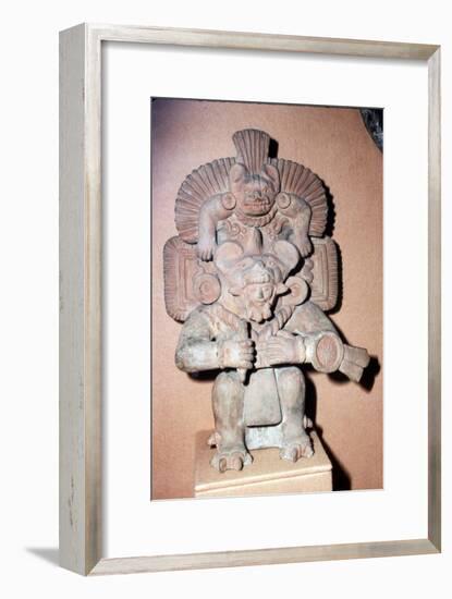 Pottery. Bat-God: pottery with red paint. Zapotec culture, Mexico, 300-900 AD-Unknown-Framed Giclee Print