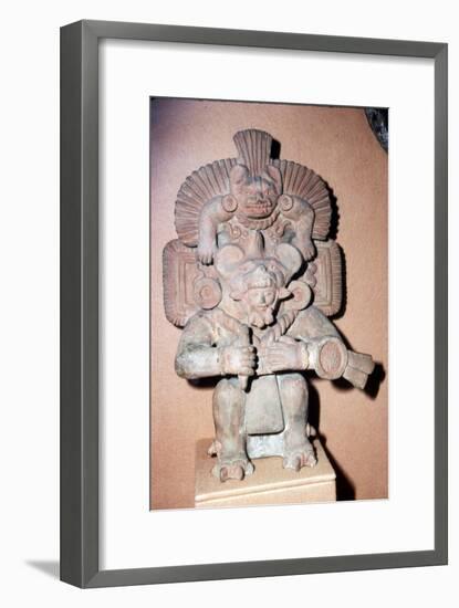 Pottery. Bat-God: pottery with red paint. Zapotec culture, Mexico, 300-900 AD-Unknown-Framed Giclee Print