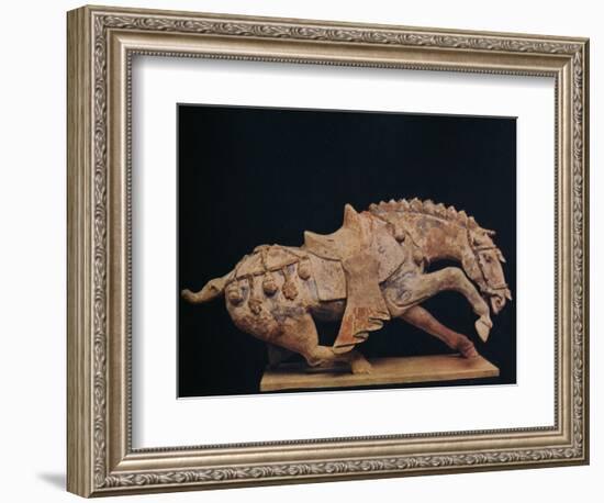 'Pottery Figure of a Horse - T'Ang Dynasty', c7th to 10th century AD, (1936)-Unknown-Framed Photographic Print