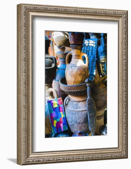 Pottery for Sale in the Souk, Medina, Marrakech, Morocco-Nico Tondini-Framed Photographic Print