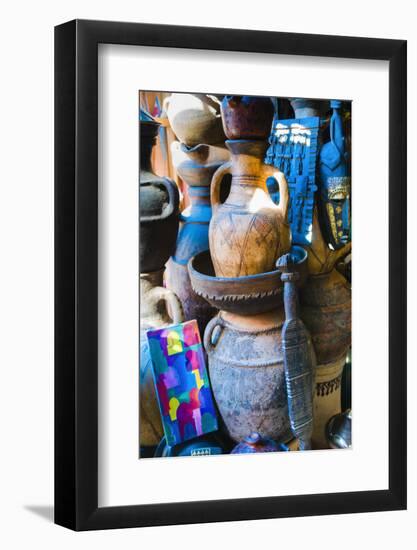 Pottery for Sale in the Souk, Medina, Marrakech, Morocco-Nico Tondini-Framed Photographic Print