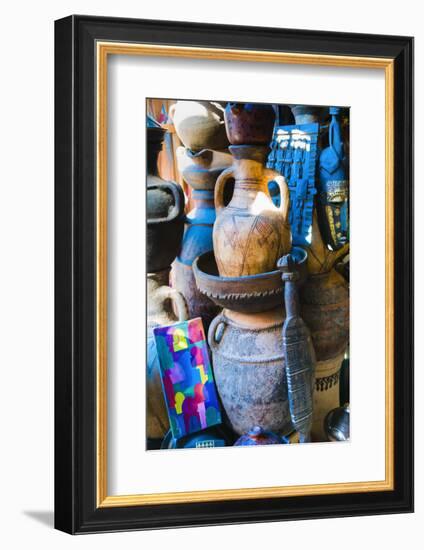 Pottery for Sale in the Souk, Medina, Marrakech, Morocco-Nico Tondini-Framed Photographic Print