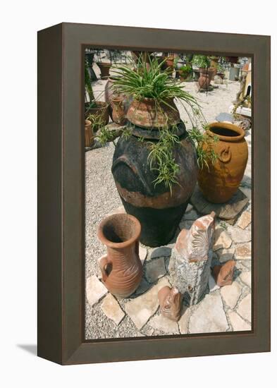 Pottery Karavomilos, Kefalonia, Greece-Peter Thompson-Framed Premier Image Canvas