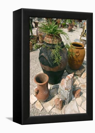 Pottery Karavomilos, Kefalonia, Greece-Peter Thompson-Framed Premier Image Canvas