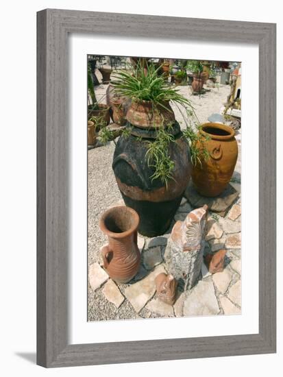 Pottery Karavomilos, Kefalonia, Greece-Peter Thompson-Framed Photographic Print