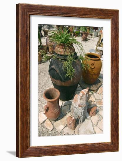 Pottery Karavomilos, Kefalonia, Greece-Peter Thompson-Framed Photographic Print