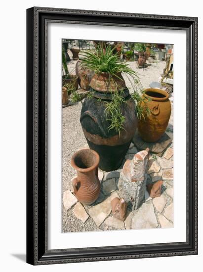 Pottery Karavomilos, Kefalonia, Greece-Peter Thompson-Framed Photographic Print