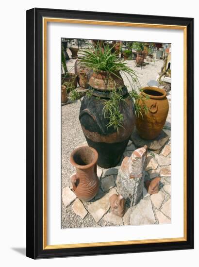 Pottery Karavomilos, Kefalonia, Greece-Peter Thompson-Framed Photographic Print