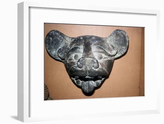 Pottery Mask of a Bat, grey with red and white paint, Zapotec, Mexico, 300-900-Unknown-Framed Giclee Print