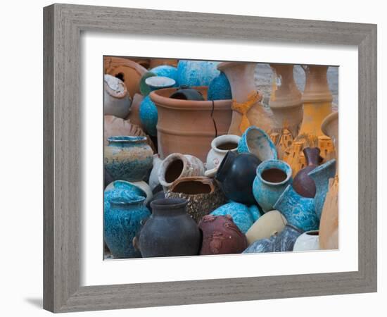 Pottery on the Street in Cappadoccia, Turkey-Darrell Gulin-Framed Photographic Print