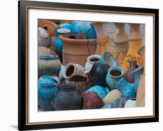 Pottery on the Street in Cappadoccia, Turkey-Darrell Gulin-Framed Photographic Print