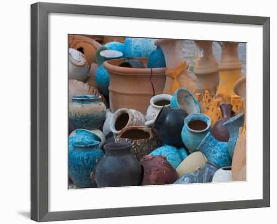 Pottery on the Street in Cappadoccia, Turkey-Darrell Gulin-Framed Photographic Print