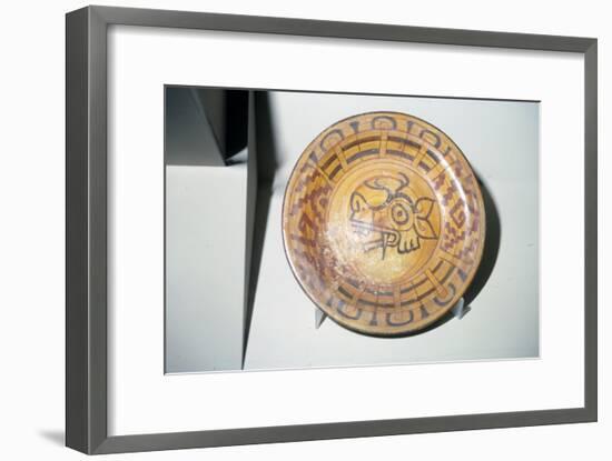 Pottery Plate with Deer motif, Mixtec, Cholula, Mexico, 1300-1521-Unknown-Framed Giclee Print