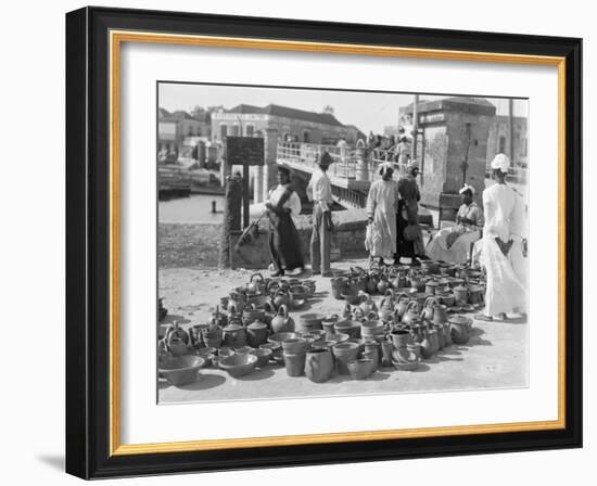 Pottery Sellers, Barbados, 1908-09-Harry Hamilton Johnston-Framed Photographic Print