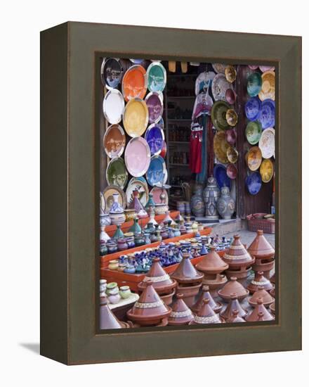 Pottery Shop, Marrakech, Morocco-William Sutton-Framed Premier Image Canvas