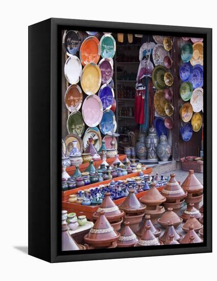 Pottery Shop, Marrakech, Morocco-William Sutton-Framed Premier Image Canvas