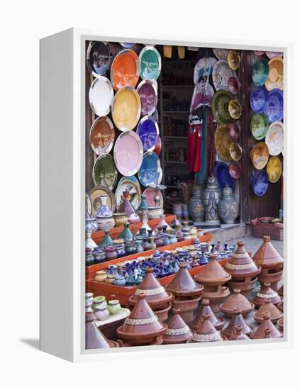 Pottery Shop, Marrakech, Morocco-William Sutton-Framed Premier Image Canvas