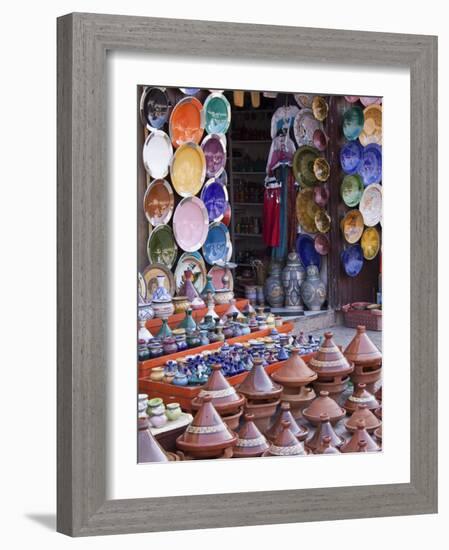 Pottery Shop, Marrakech, Morocco-William Sutton-Framed Photographic Print