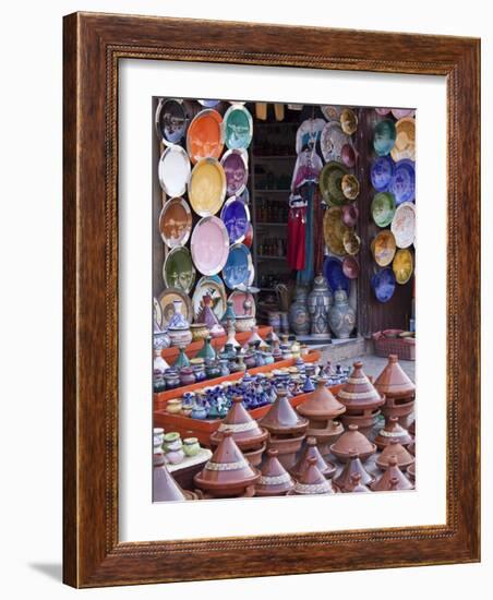 Pottery Shop, Marrakech, Morocco-William Sutton-Framed Photographic Print