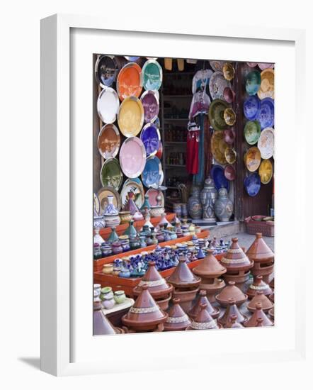 Pottery Shop, Marrakech, Morocco-William Sutton-Framed Photographic Print