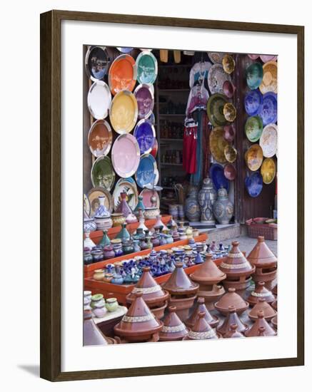 Pottery Shop, Marrakech, Morocco-William Sutton-Framed Photographic Print