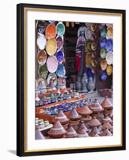 Pottery Shop, Marrakech, Morocco-William Sutton-Framed Photographic Print