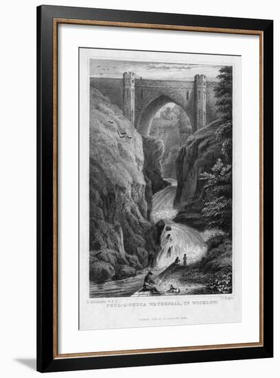 Poul a Phuca Waterfall, County Wicklow, 1829-J Rogers-Framed Giclee Print