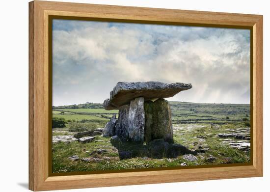 Poulnabrone Dolmen, Burren, County Clare, Neolithic Age, Hole of the Worries-Bluehouseproject-Framed Premier Image Canvas