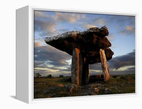 Poulnabrone Dolmen Megalithic Tomb, Burren, County Clare, Munster, Republic of Ireland (Eire)-Andrew Mcconnell-Framed Premier Image Canvas