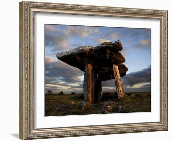 Poulnabrone Dolmen Megalithic Tomb, Burren, County Clare, Munster, Republic of Ireland (Eire)-Andrew Mcconnell-Framed Photographic Print