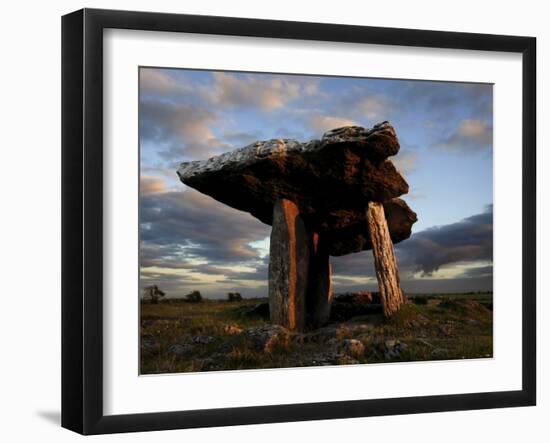 Poulnabrone Dolmen Megalithic Tomb, Burren, County Clare, Munster, Republic of Ireland (Eire)-Andrew Mcconnell-Framed Photographic Print