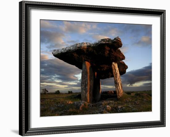 Poulnabrone Dolmen Megalithic Tomb, Burren, County Clare, Munster, Republic of Ireland (Eire)-Andrew Mcconnell-Framed Photographic Print