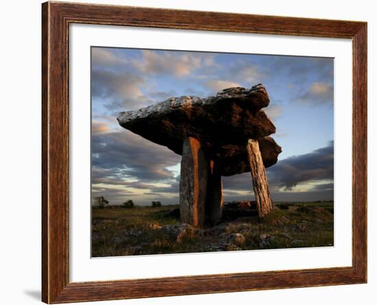 Poulnabrone Dolmen Megalithic Tomb, Burren, County Clare, Munster, Republic of Ireland (Eire)-Andrew Mcconnell-Framed Photographic Print