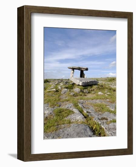 Poulnabrone Dolmen Portal Megalithic Tomb, the Burren, County Clare, Munster, Republic of Ireland-Gary Cook-Framed Photographic Print