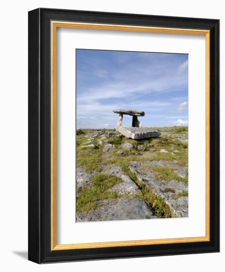 Poulnabrone Dolmen Portal Megalithic Tomb, the Burren, County Clare, Munster, Republic of Ireland-Gary Cook-Framed Photographic Print