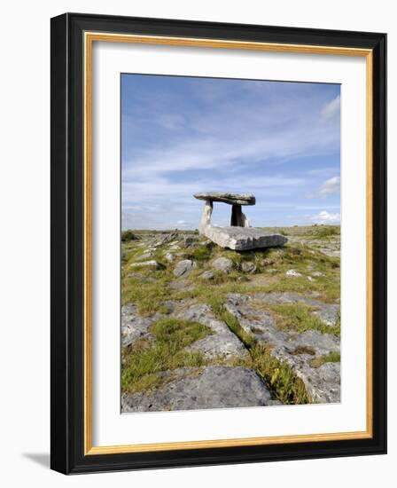 Poulnabrone Dolmen Portal Megalithic Tomb, the Burren, County Clare, Munster, Republic of Ireland-Gary Cook-Framed Photographic Print