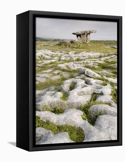 Poulnabrone Dolmen Portal Megalithic Tomb, the Burren, County Clare, Munster, Republic of Ireland-Gary Cook-Framed Premier Image Canvas