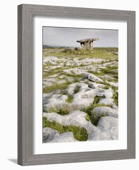 Poulnabrone Dolmen Portal Megalithic Tomb, the Burren, County Clare, Munster, Republic of Ireland-Gary Cook-Framed Photographic Print