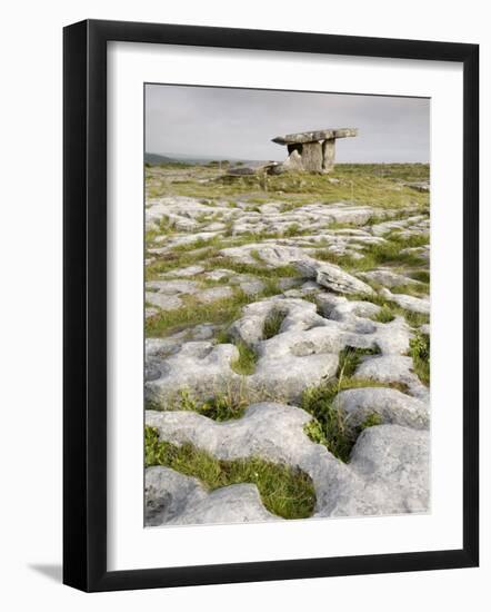 Poulnabrone Dolmen Portal Megalithic Tomb, the Burren, County Clare, Munster, Republic of Ireland-Gary Cook-Framed Photographic Print