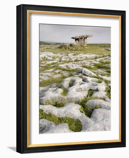 Poulnabrone Dolmen Portal Megalithic Tomb, the Burren, County Clare, Munster, Republic of Ireland-Gary Cook-Framed Photographic Print