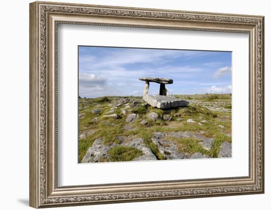 Poulnabrone Dolmen Portal Megalithic Tomb, the Burren, County Clare, Munster, Republic of Ireland-Gary Cook-Framed Photographic Print