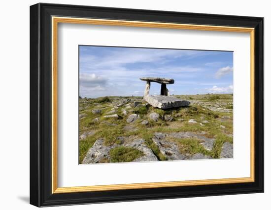 Poulnabrone Dolmen Portal Megalithic Tomb, the Burren, County Clare, Munster, Republic of Ireland-Gary Cook-Framed Photographic Print