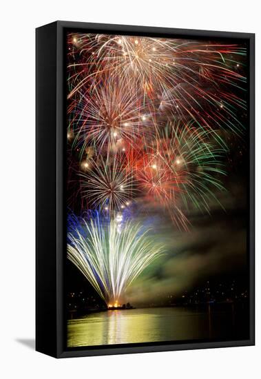 Poulsbo Fireworks III-Kathy Mahan-Framed Premier Image Canvas