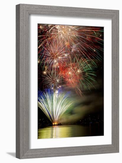 Poulsbo Fireworks III-Kathy Mahan-Framed Photographic Print