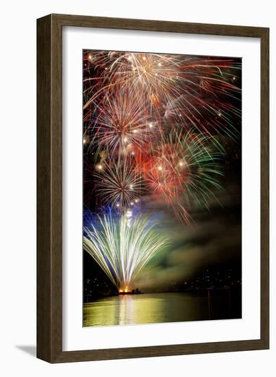 Poulsbo Fireworks III-Kathy Mahan-Framed Photographic Print